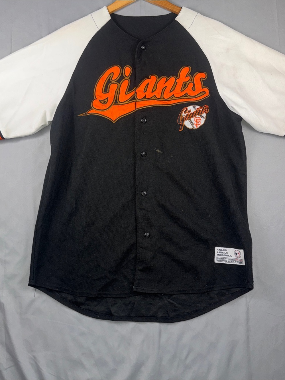 Dynasty MLB San Francisco Giants Baseball Button Down Jersey Size L